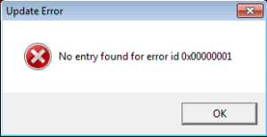 catia error no entry found