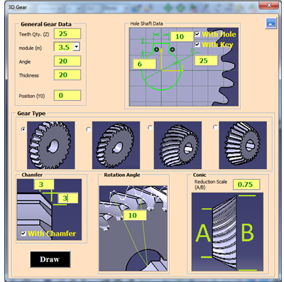 gear project form layout